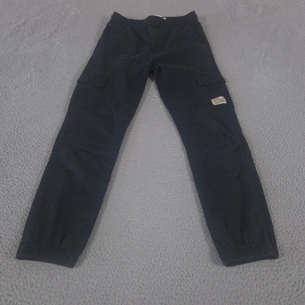 Levi's Pants Kids Size Large Black Cargo Jogger Cotton Stretch Utility Trousers
